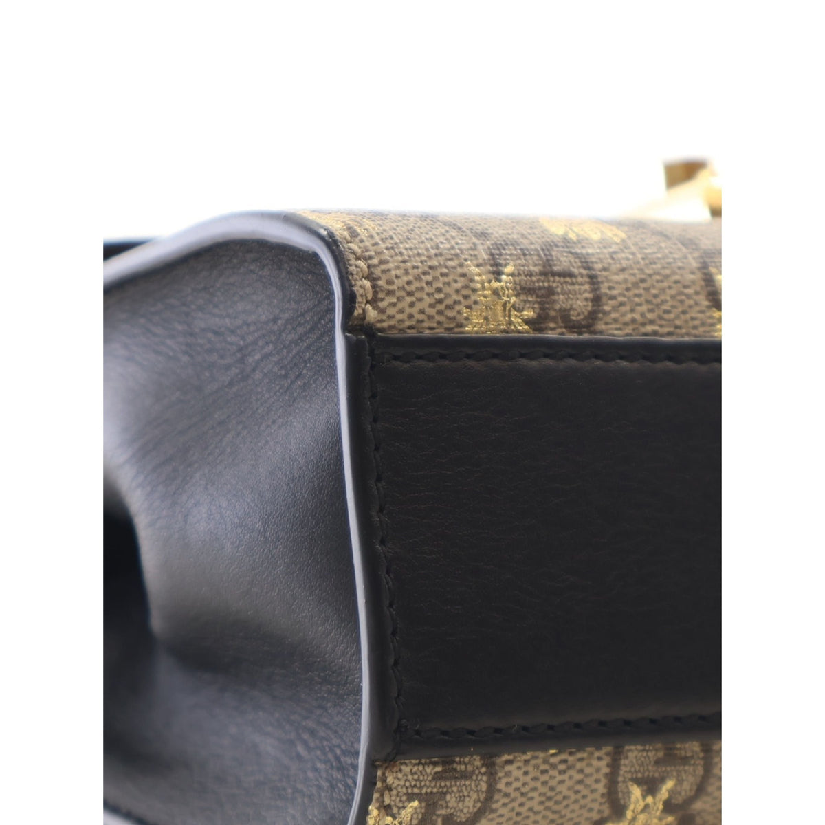 Gucci Small GG Supreme Bee Padlock Crossbody — Beige