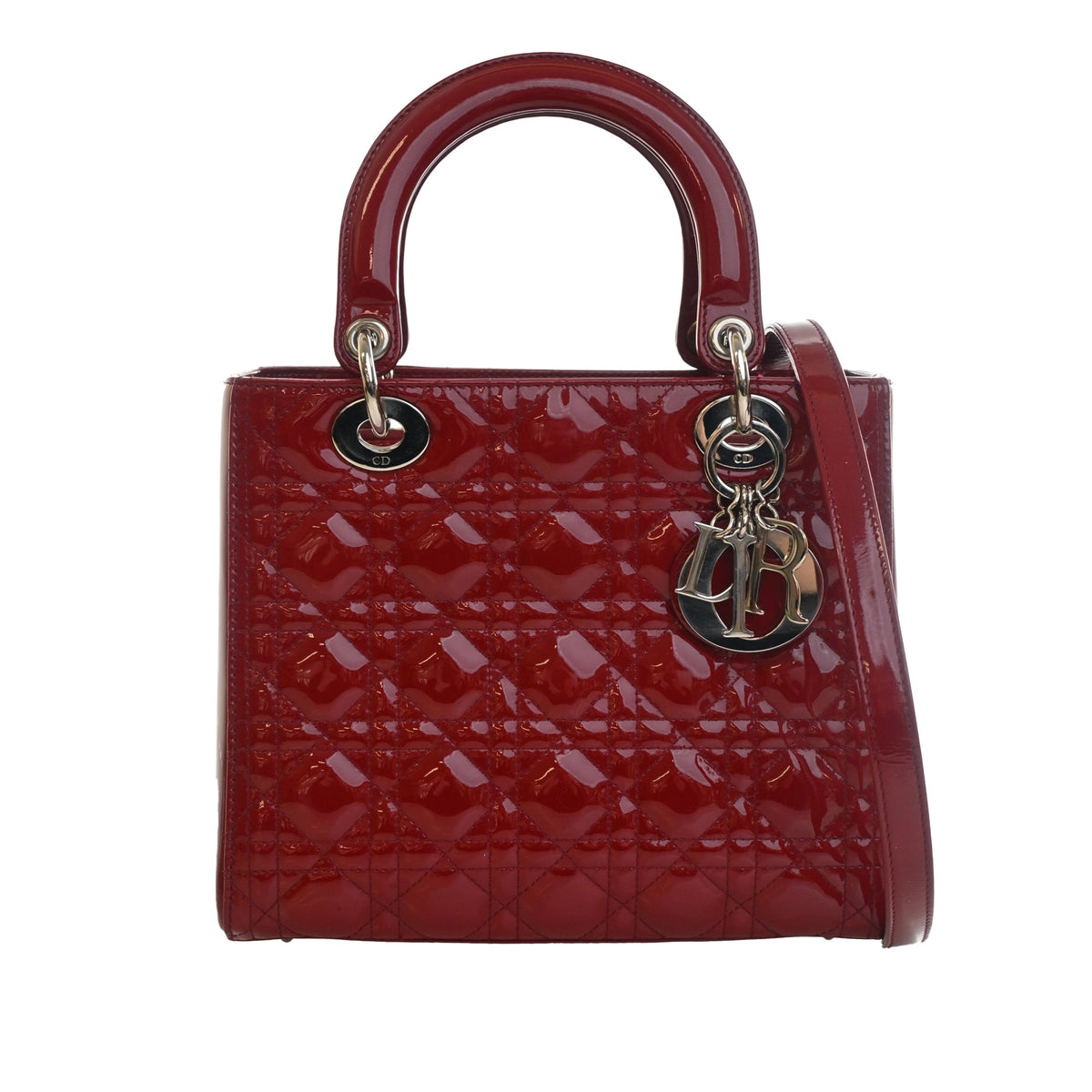 Dior Medium Patent Cannage Lady Dior