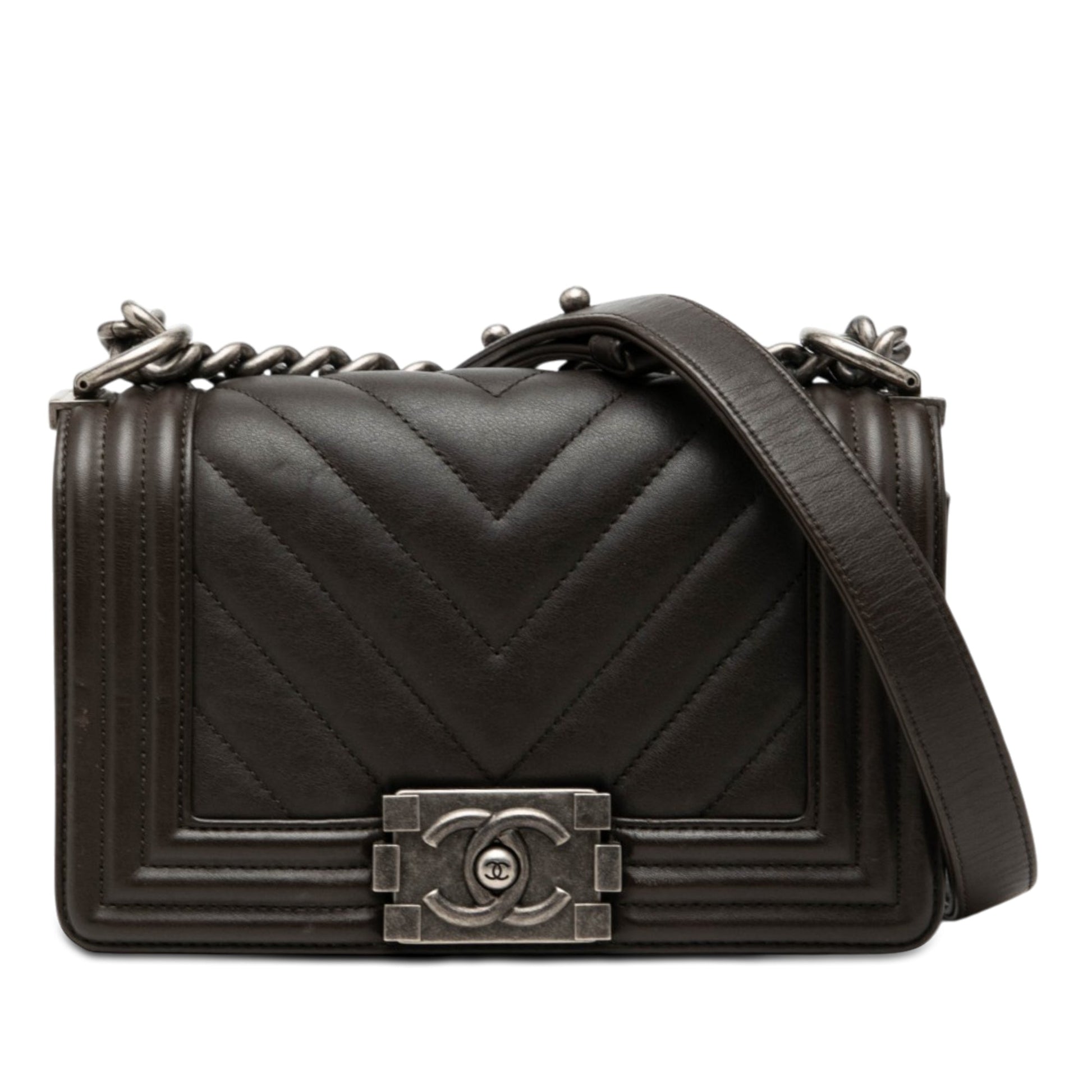 Chanel Small Chevron Lambskin Boy Flap