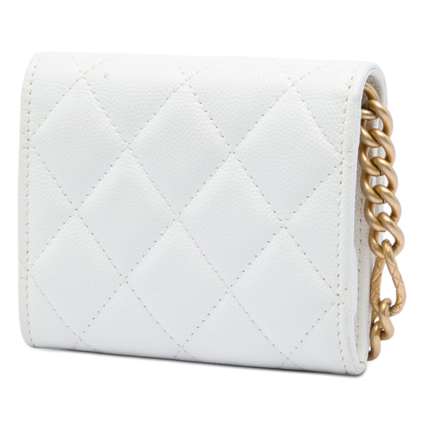 Chanel Quilted Caviar Card Holder on Chain
