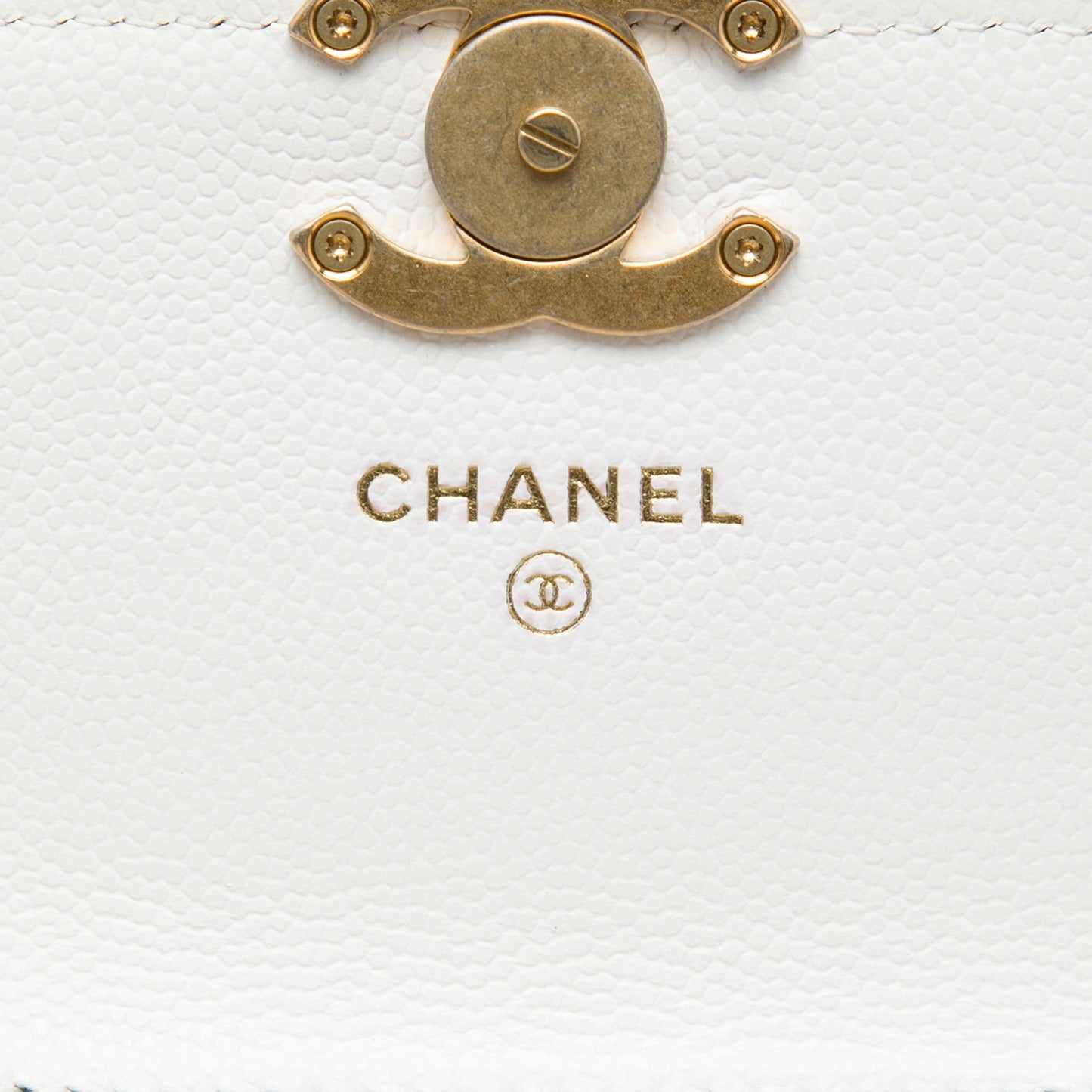 Chanel Quilted Caviar Card Holder on Chain