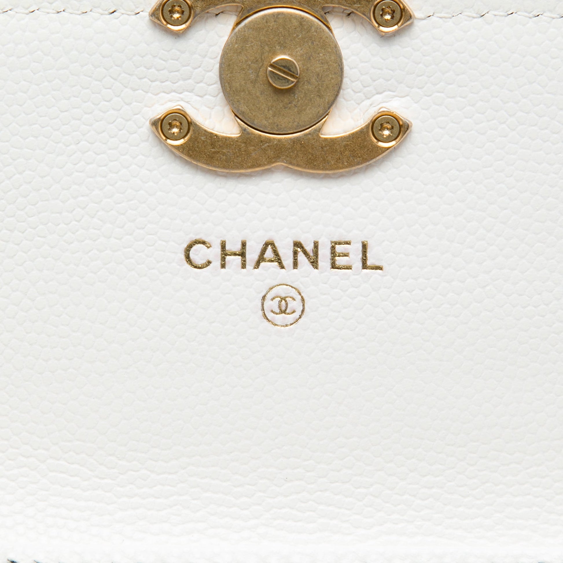 Chanel Quilted Caviar Card Holder on Chain