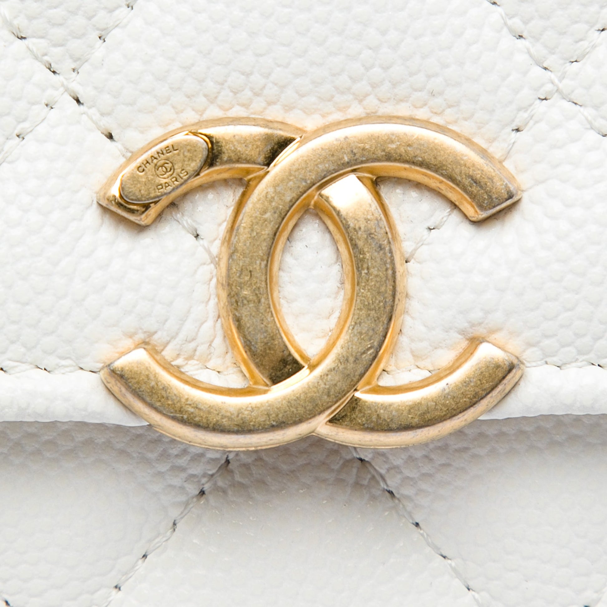 Chanel Quilted Caviar Card Holder on Chain