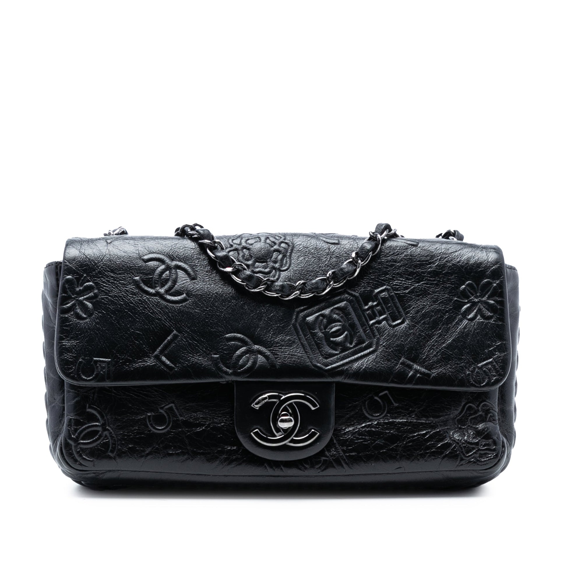 Chanel Medium Embossed Calfskin Precious Symbols Flap