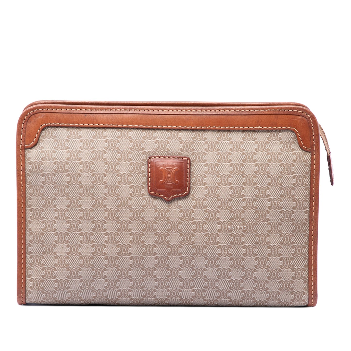Celine Macadam Coated Canvas Clutch