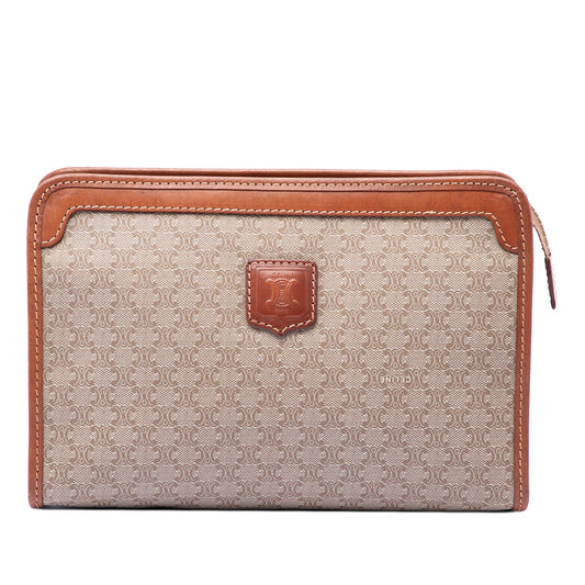 Celine Macadam Coated Canvas Clutch