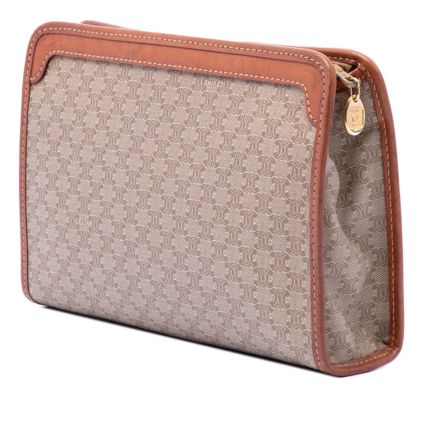 Celine Macadam Coated Canvas Clutch