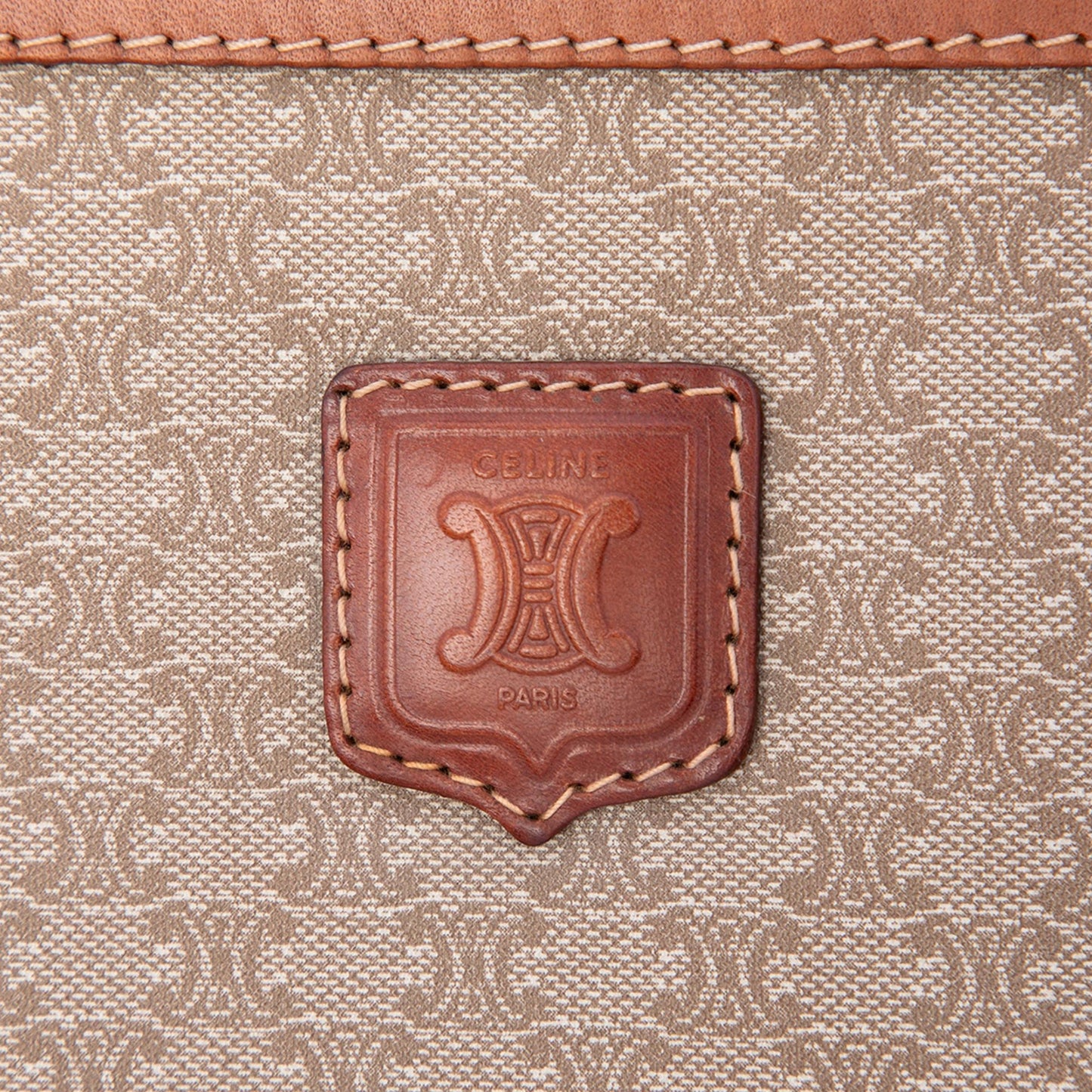 Celine Macadam Coated Canvas Clutch
