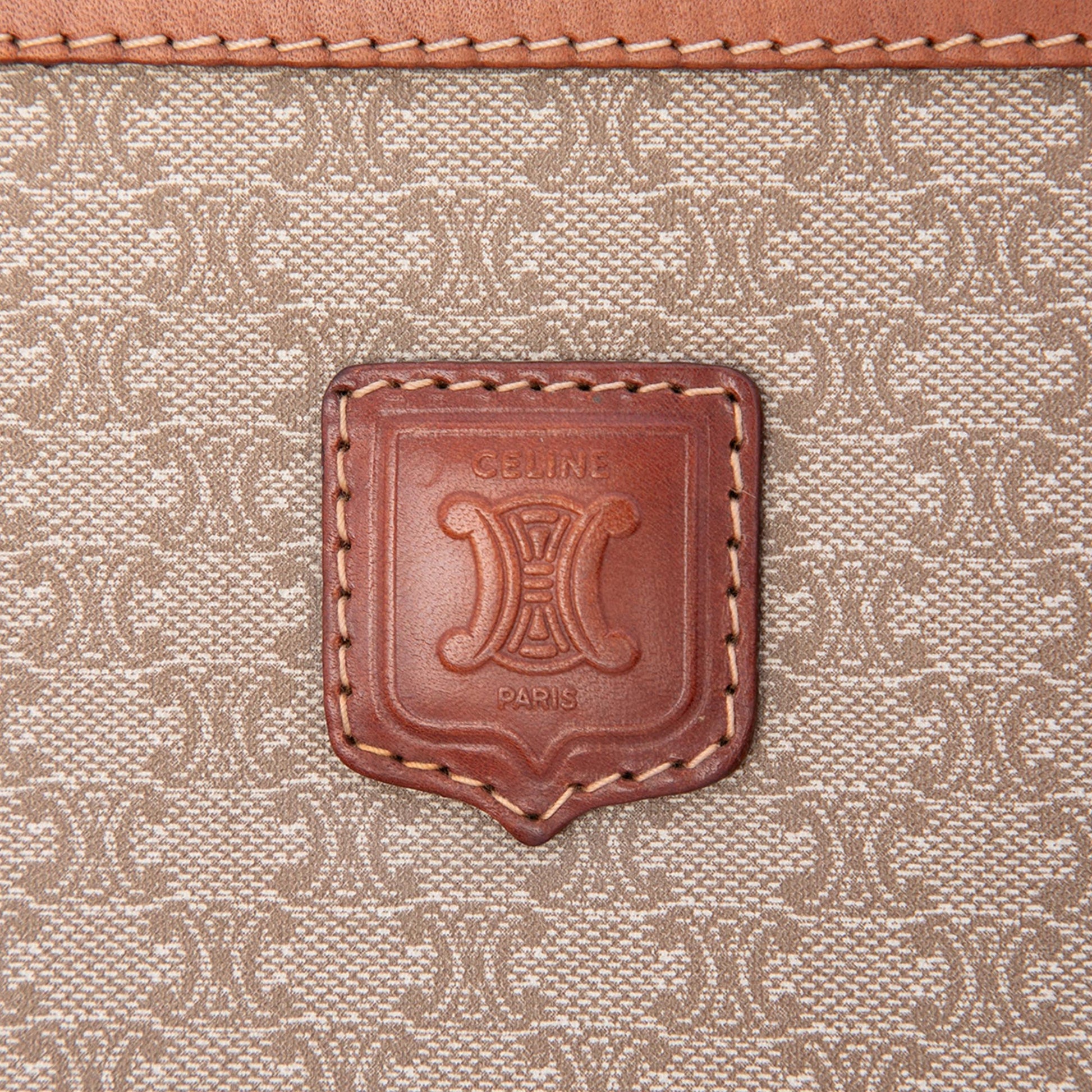 Celine Macadam Coated Canvas Clutch