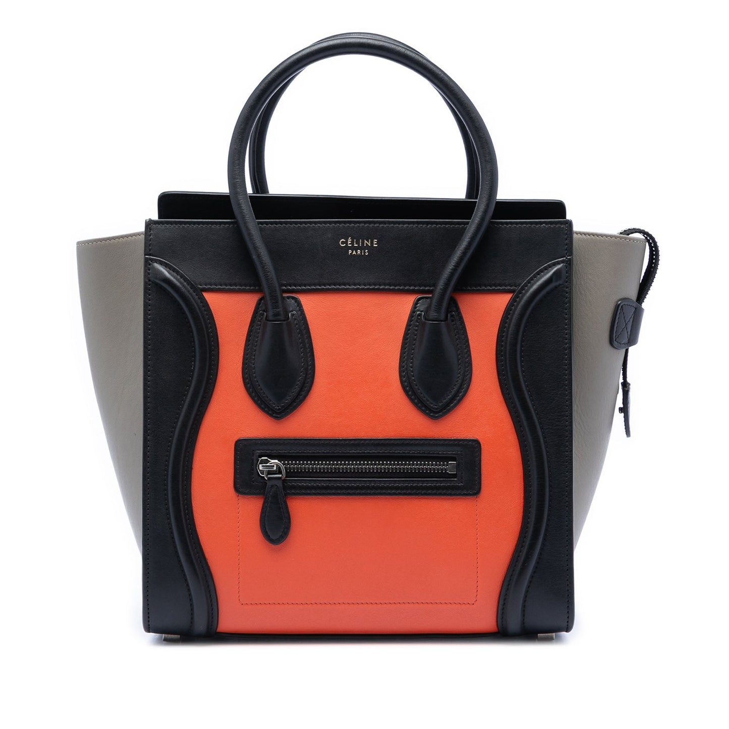 Celine Micro Tricolor Leather Luggage Tote