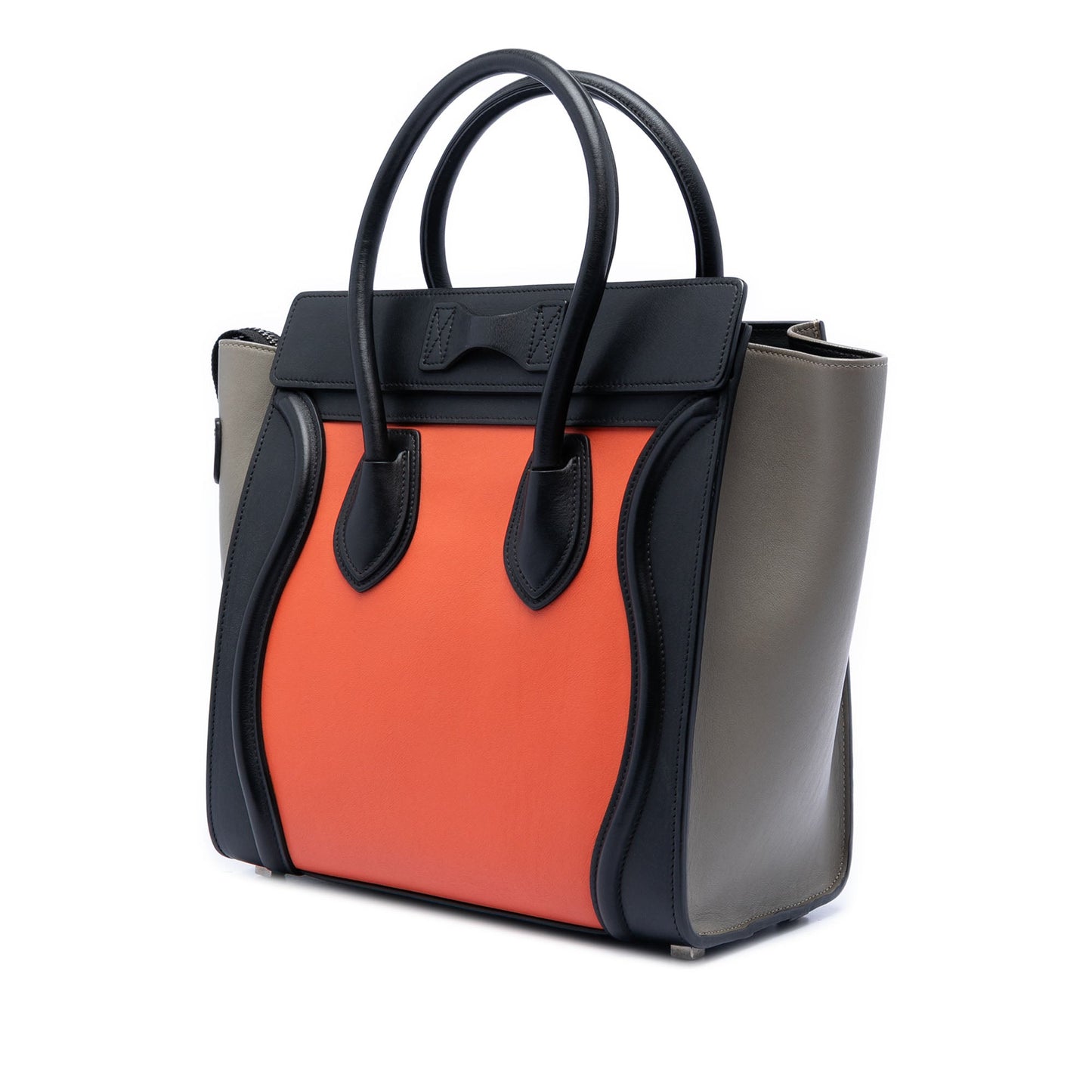 Celine Micro Tricolor Leather Luggage Tote
