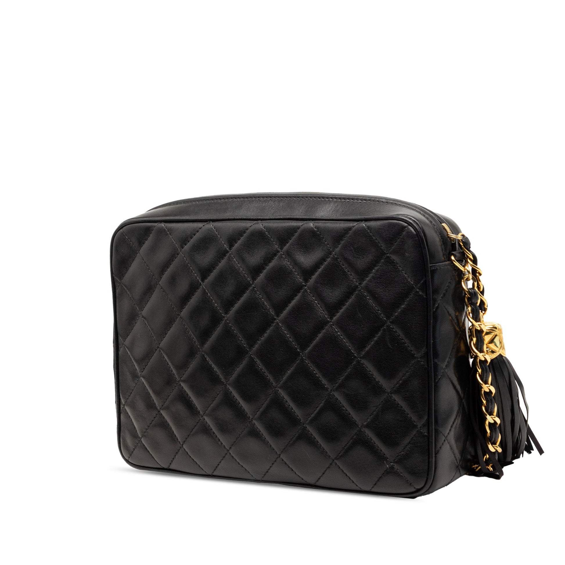 CC Quilted Lambskin Tassel Camera Bag