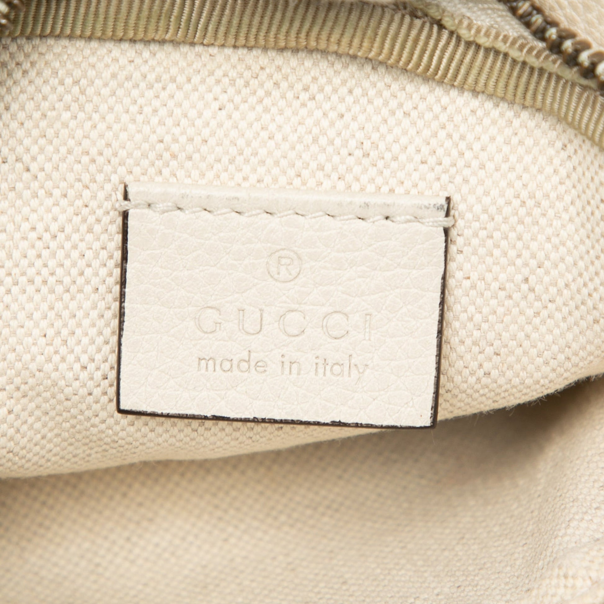 Gucci Small Grained Calfskin Logo Belt Bag