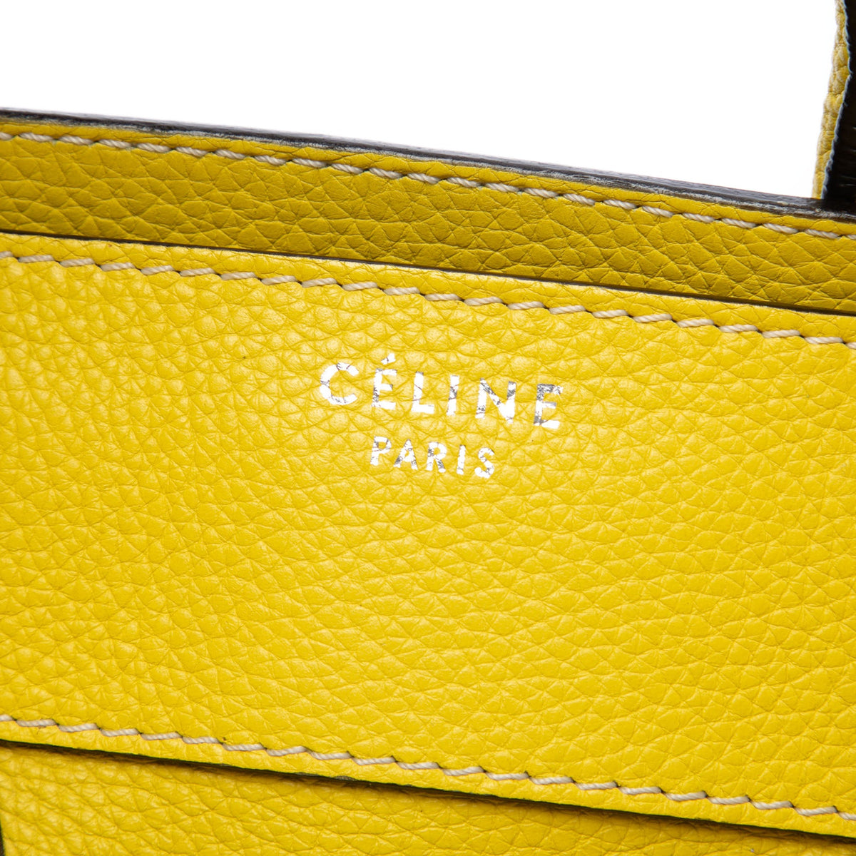 Celine Mini Drummed Calfskin Luggage Tote
