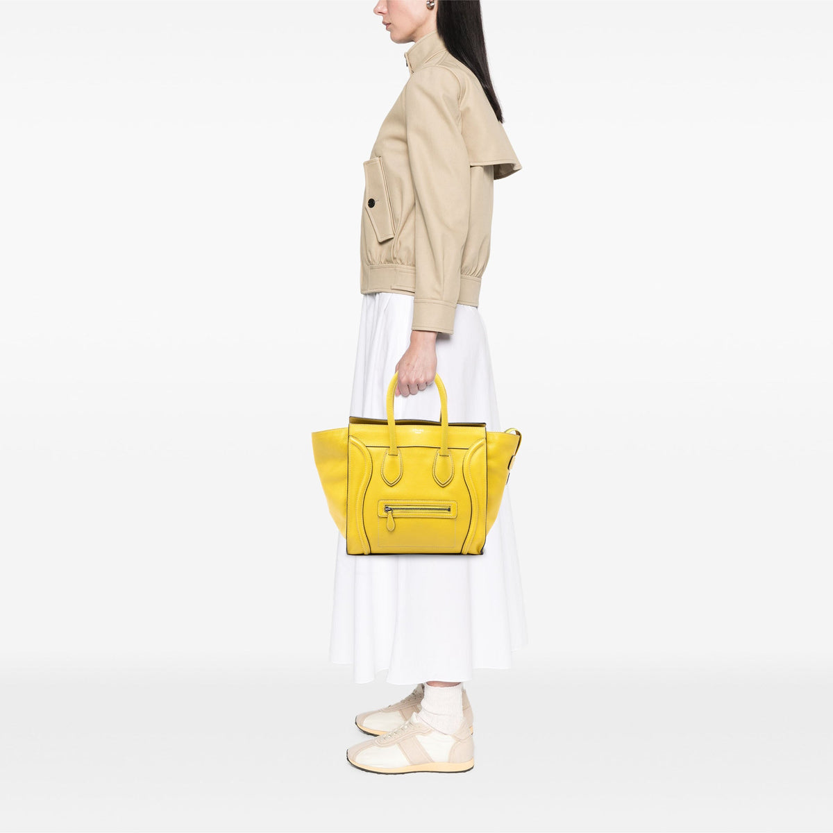 Celine Mini Drummed Calfskin Luggage Tote