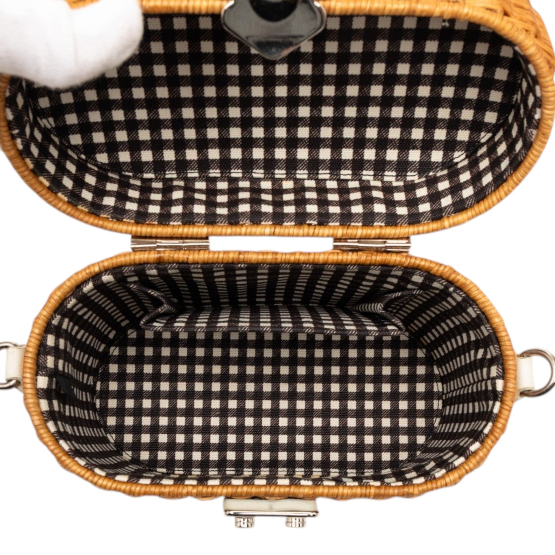 Miu Miu Wicker Top Handle Bag