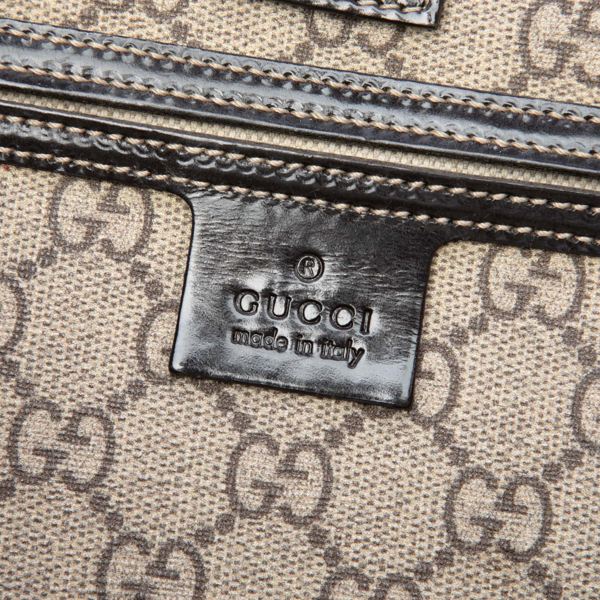 Gucci Medium GG Supreme Tattoo Heart Joy Tote — Beige