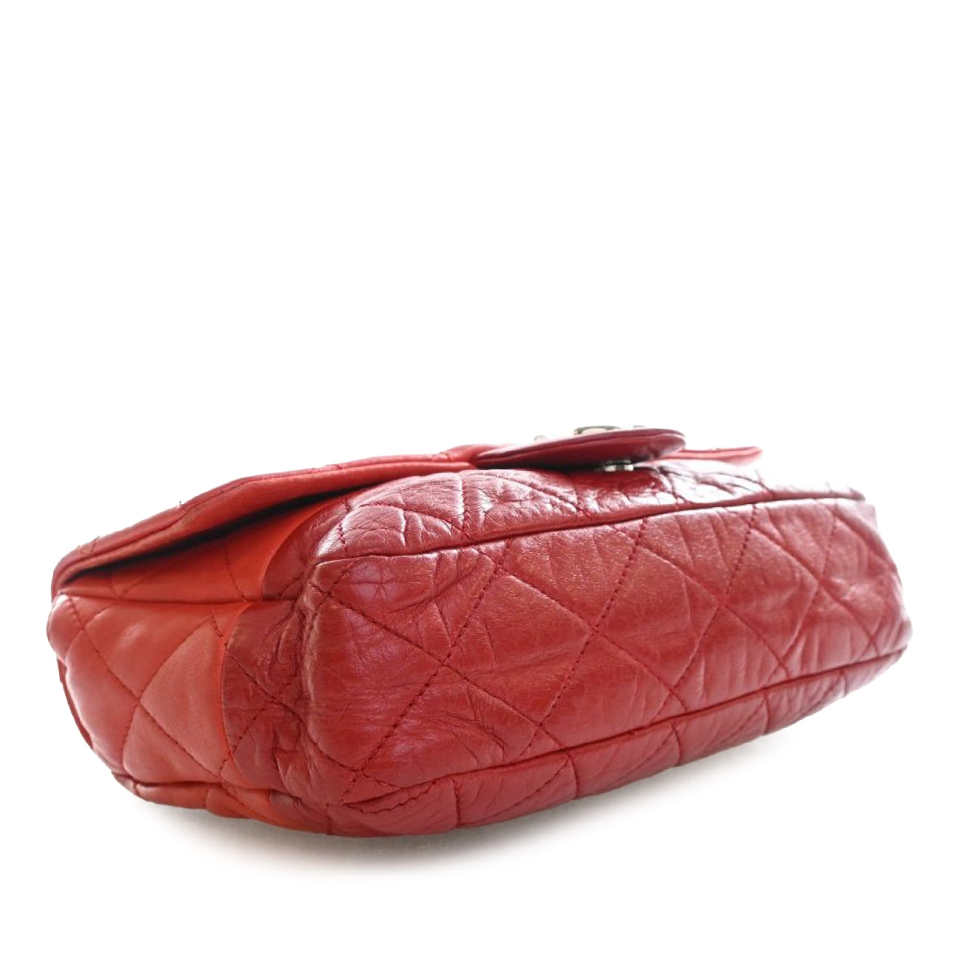 Medium Bicolor Lambskin and Calfskin CC Chain Flap