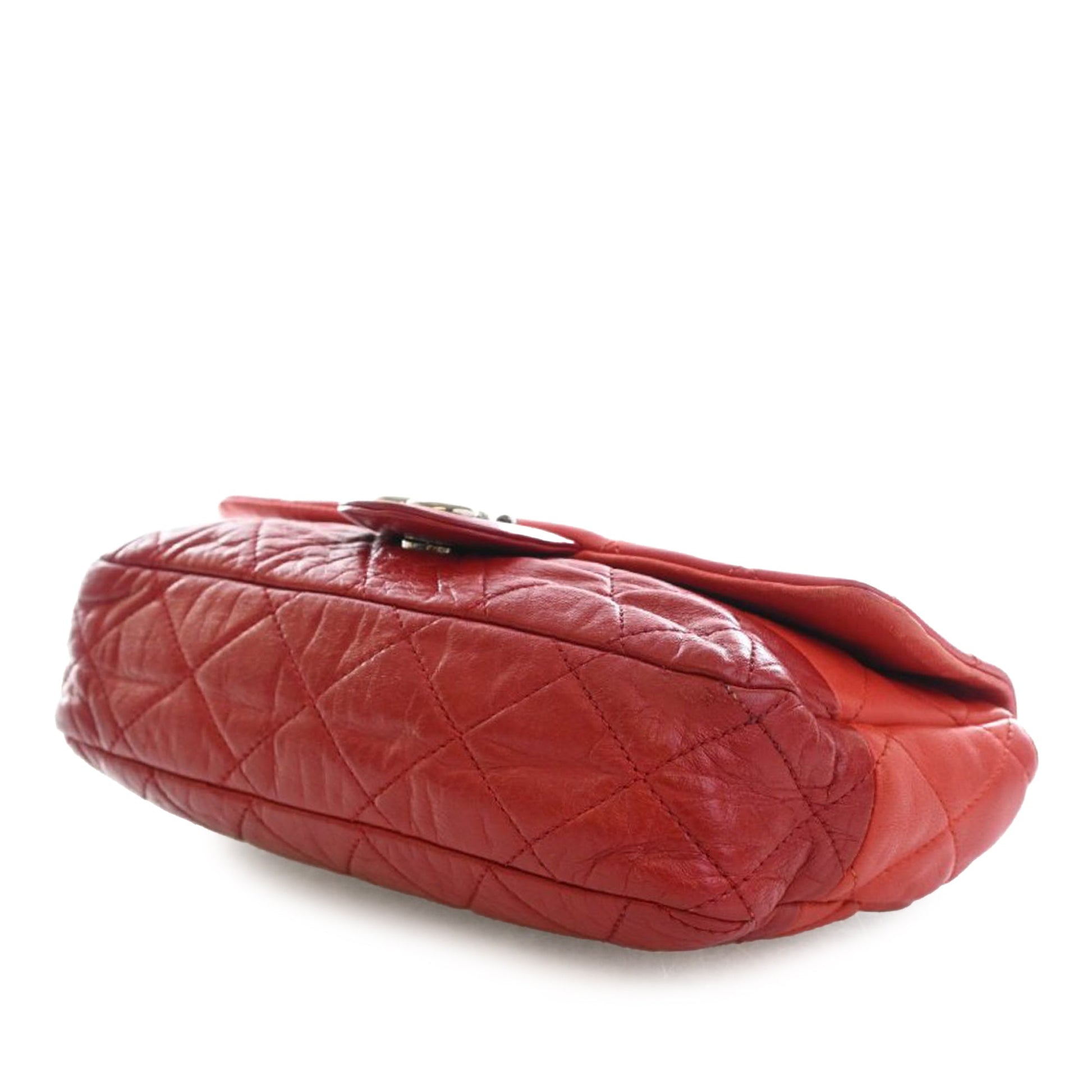Medium Bicolor Lambskin and Calfskin CC Chain Flap