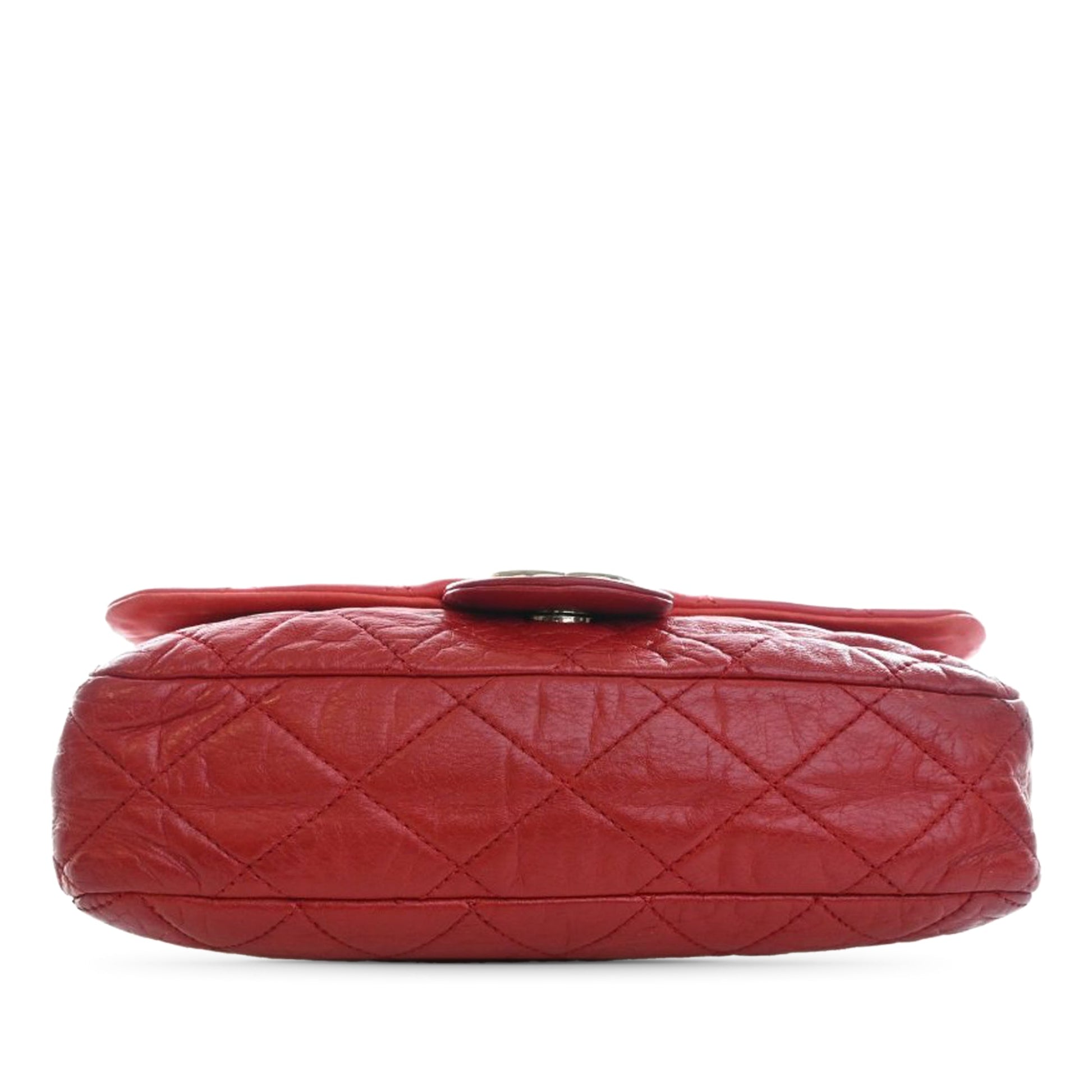 Medium Bicolor Lambskin and Calfskin CC Chain Flap