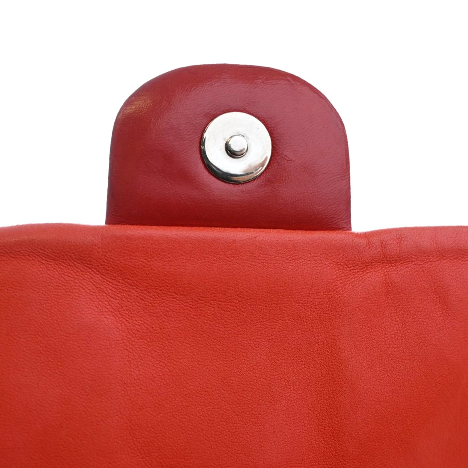 Medium Bicolor Lambskin and Calfskin CC Chain Flap