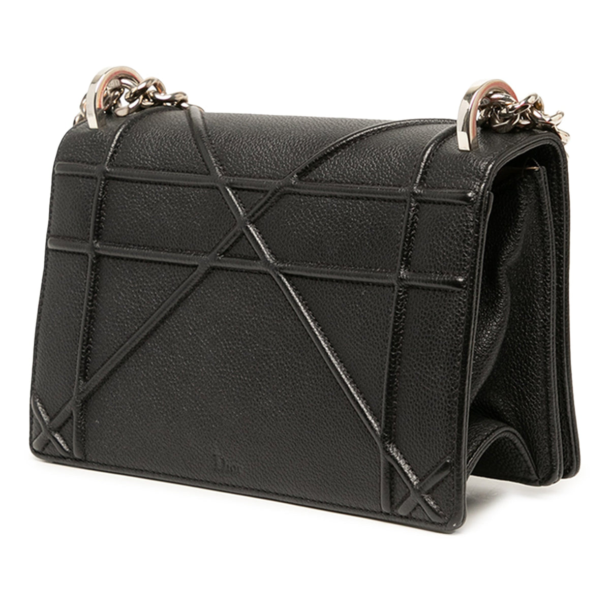 Dior Medium Grained Calfskin Diorama Flap — Black