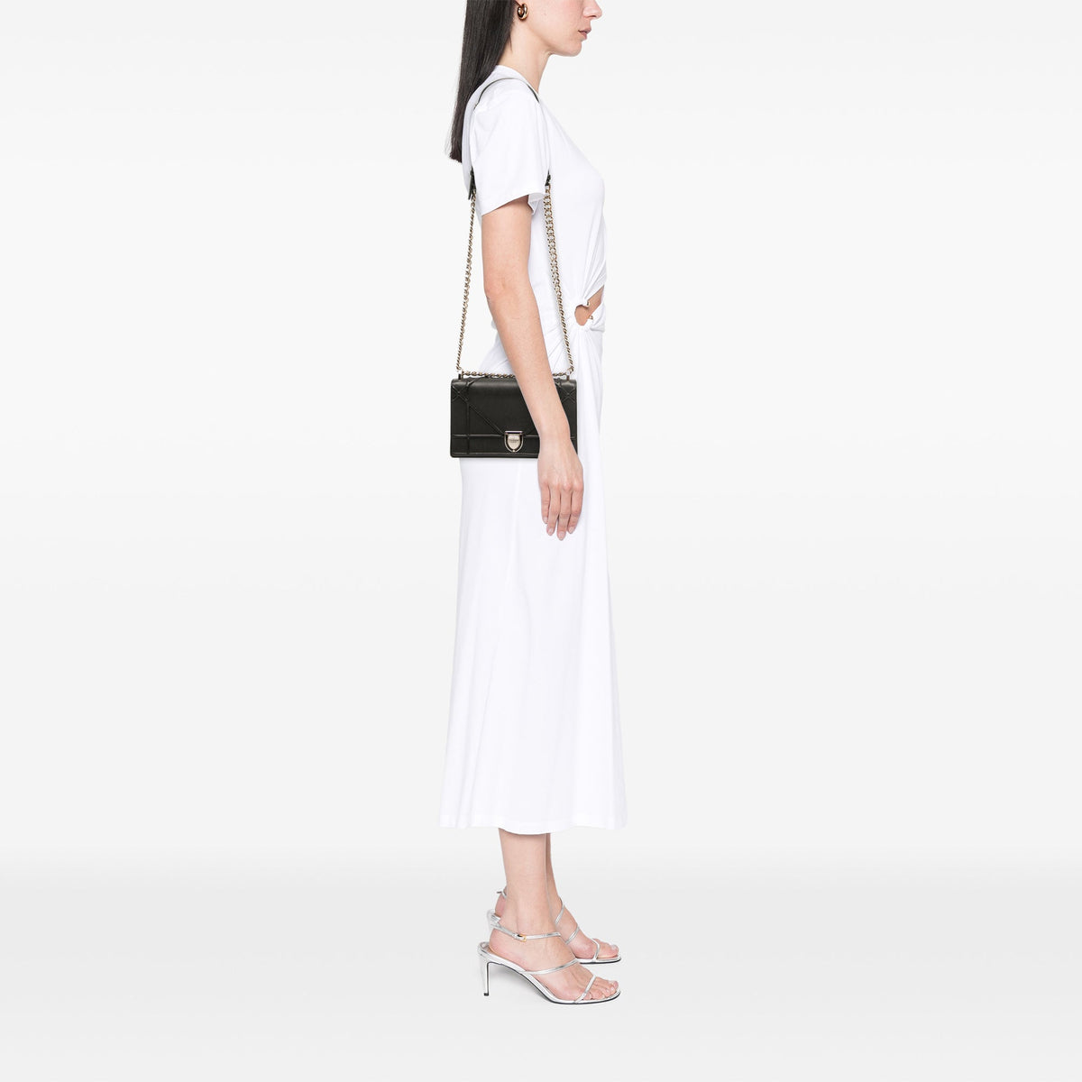 Dior Medium Grained Calfskin Diorama Flap — Black