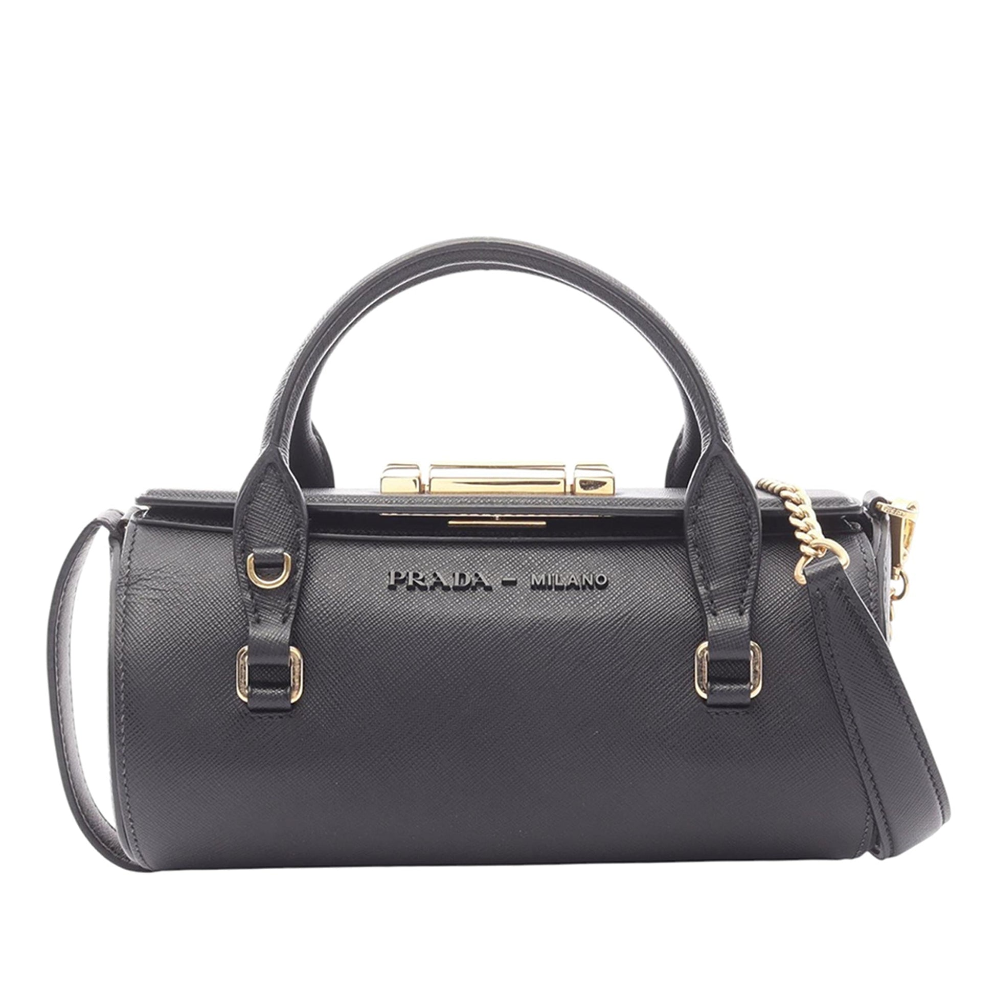 Prada Mini Saffiano Sybille Barrel Bag