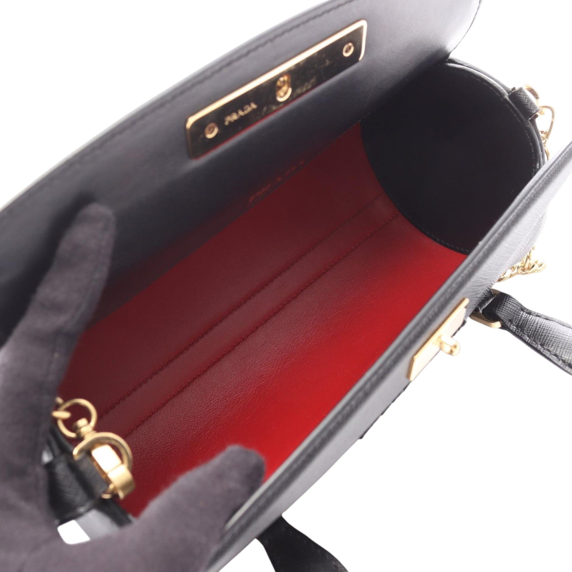 Prada Mini Saffiano Sybille Barrel Bag