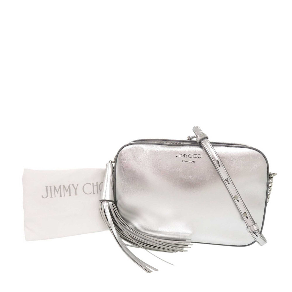 Jimmy Choo Metallic Leather Athini Camera Bag