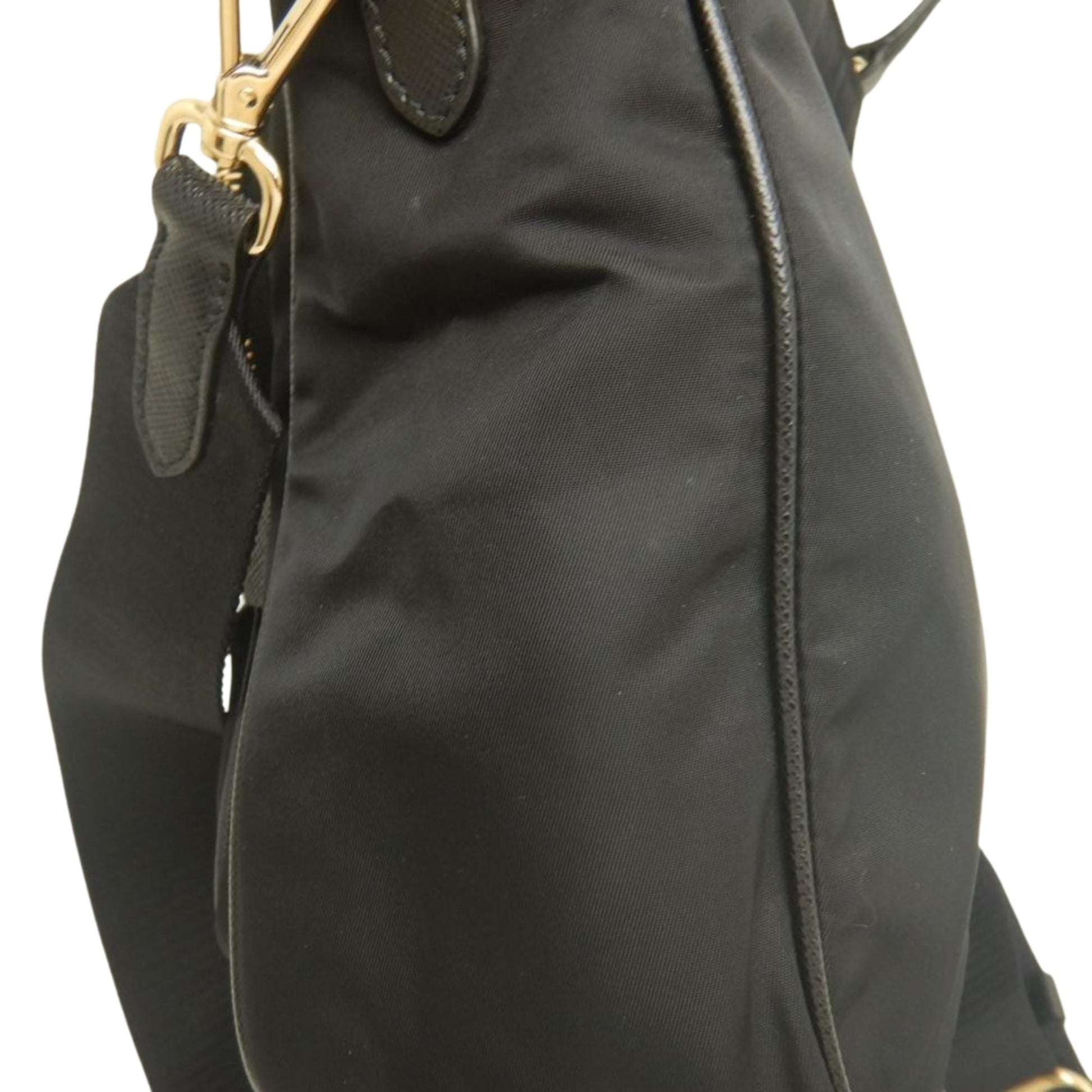 Prada Saffiano Trimmed Tessuto Satchel