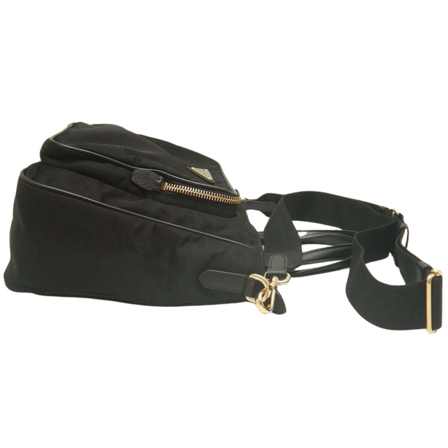 Prada Saffiano Trimmed Tessuto Satchel