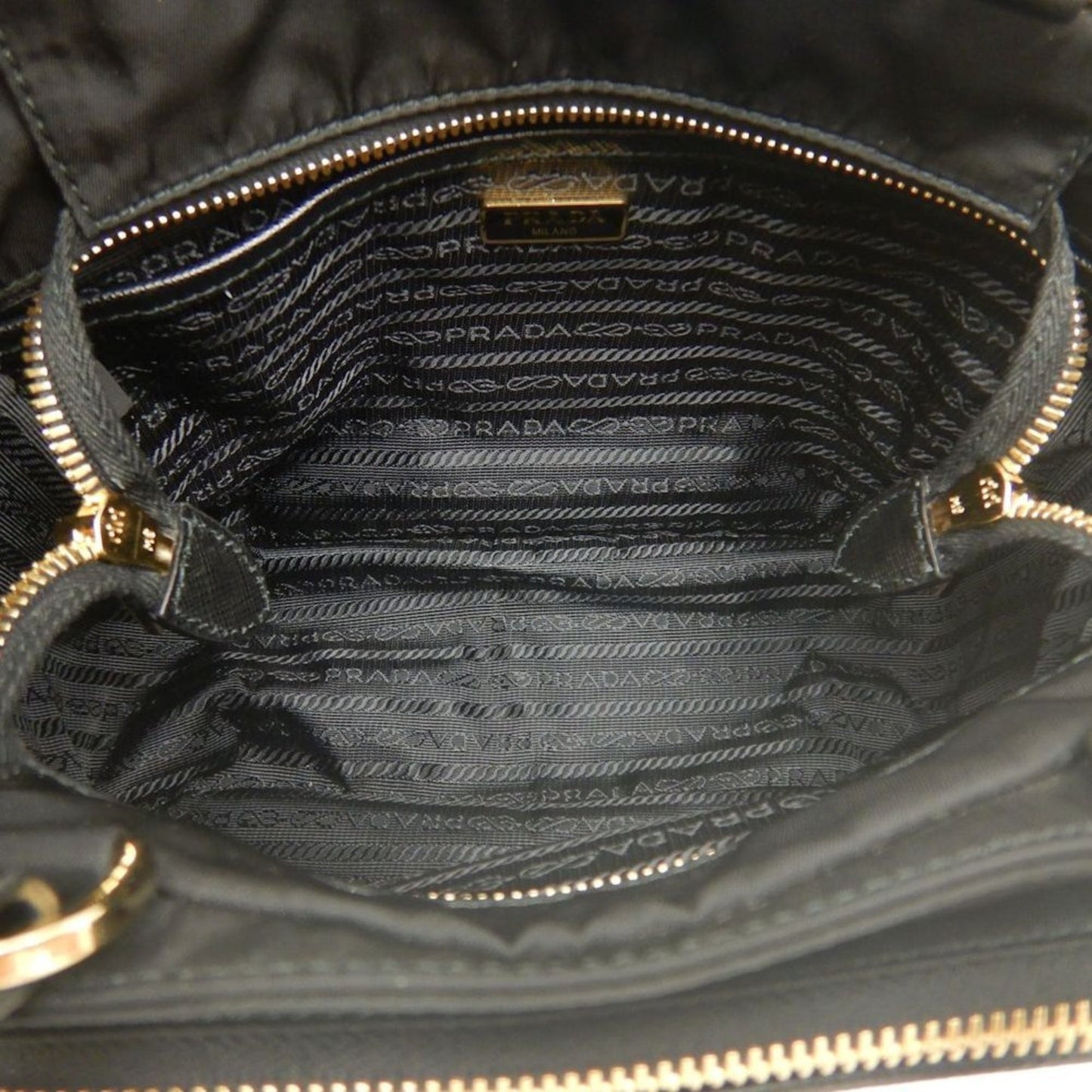 Prada Saffiano Trimmed Tessuto Satchel