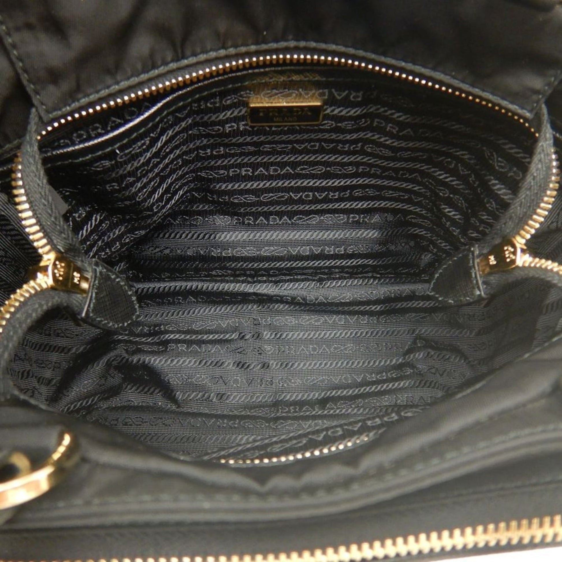 Prada Saffiano Trimmed Tessuto Satchel