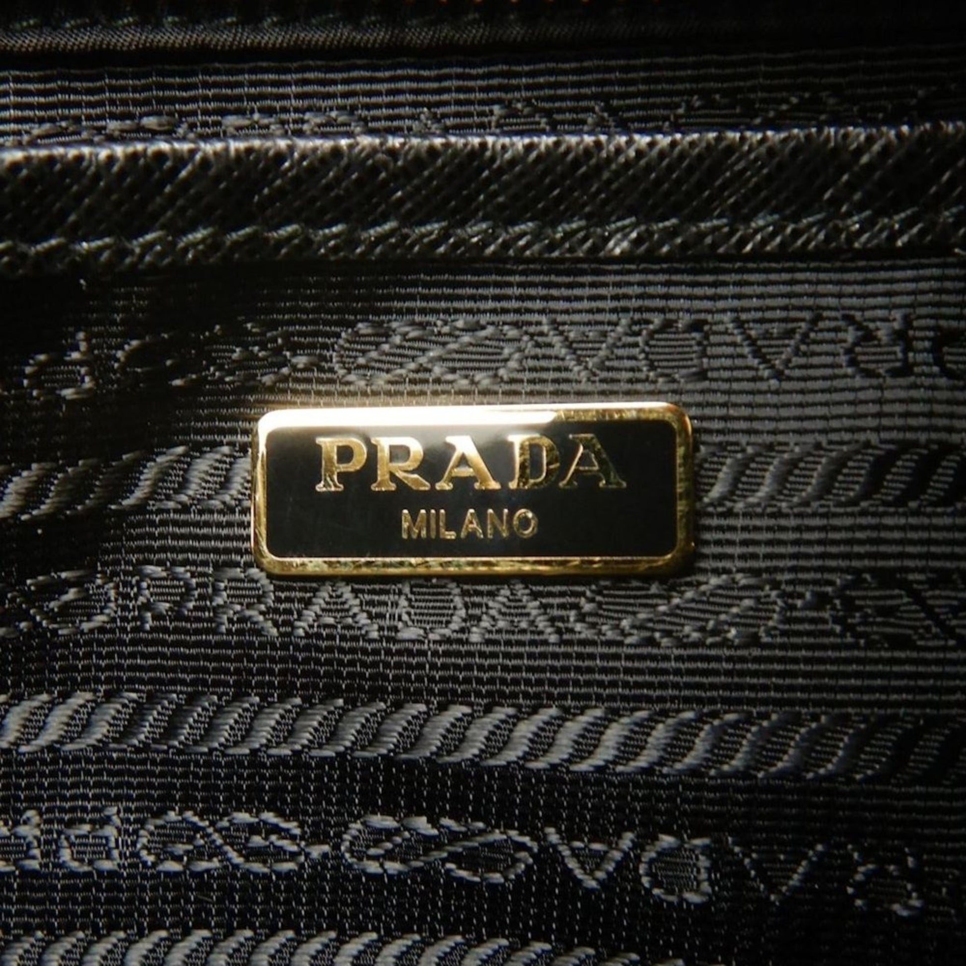 Prada Saffiano Trimmed Tessuto Satchel