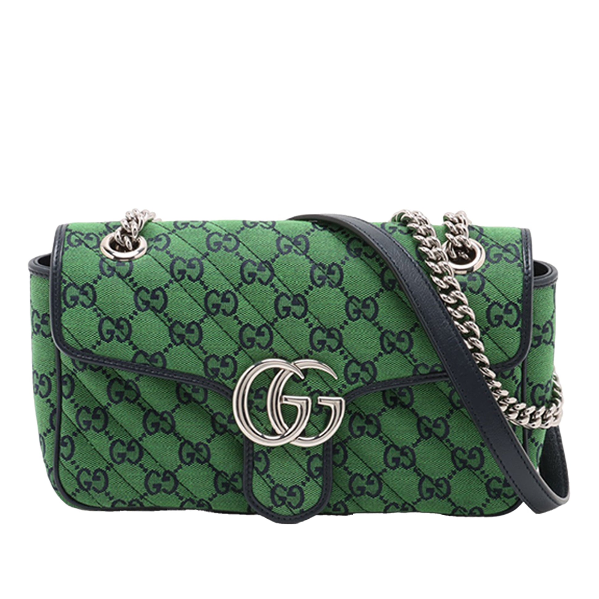 Gucci Medium GG Marmont Matelasse Diagonal GG Canvas Shoulder Bag