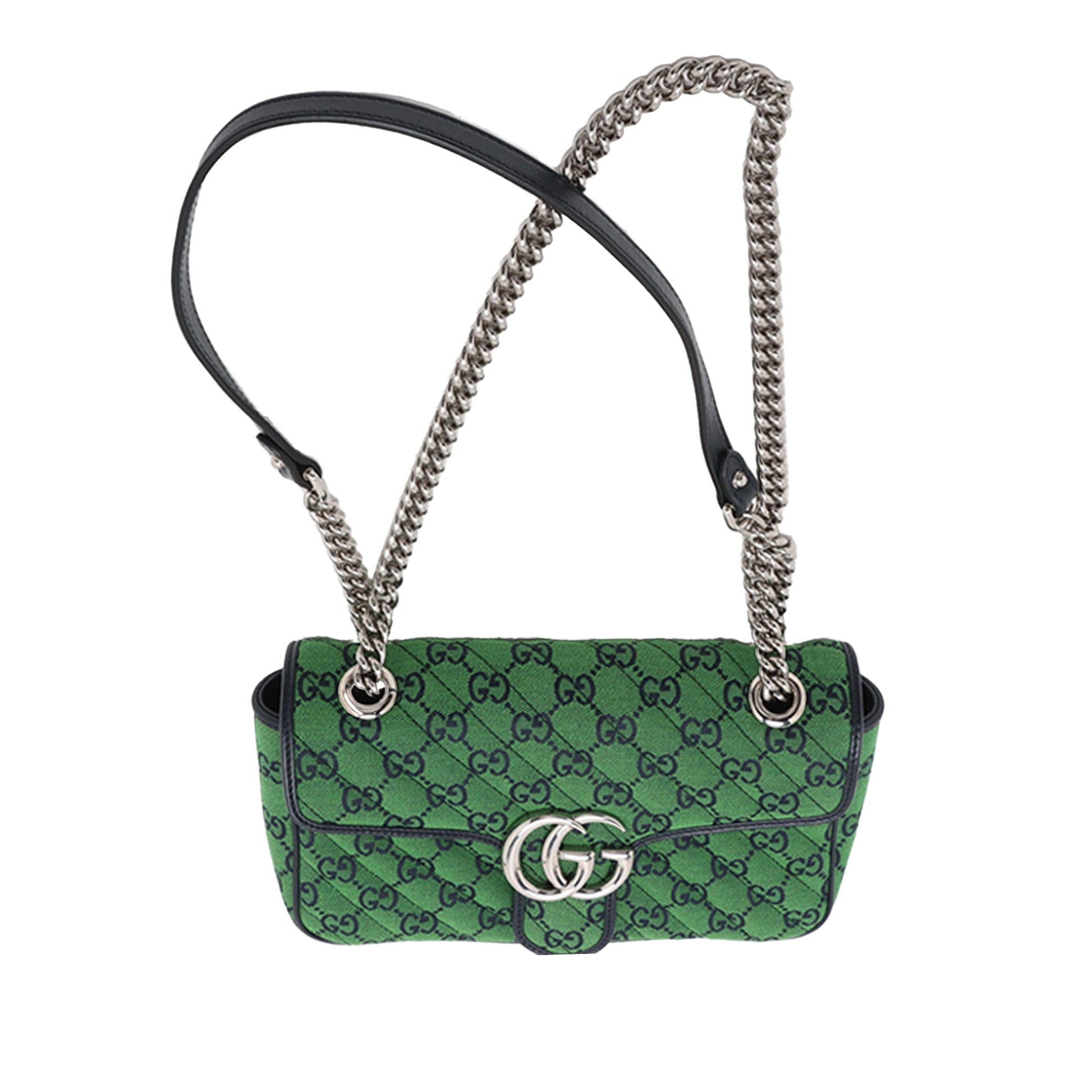 Gucci Medium GG Marmont Matelasse Diagonal GG Canvas Shoulder Bag