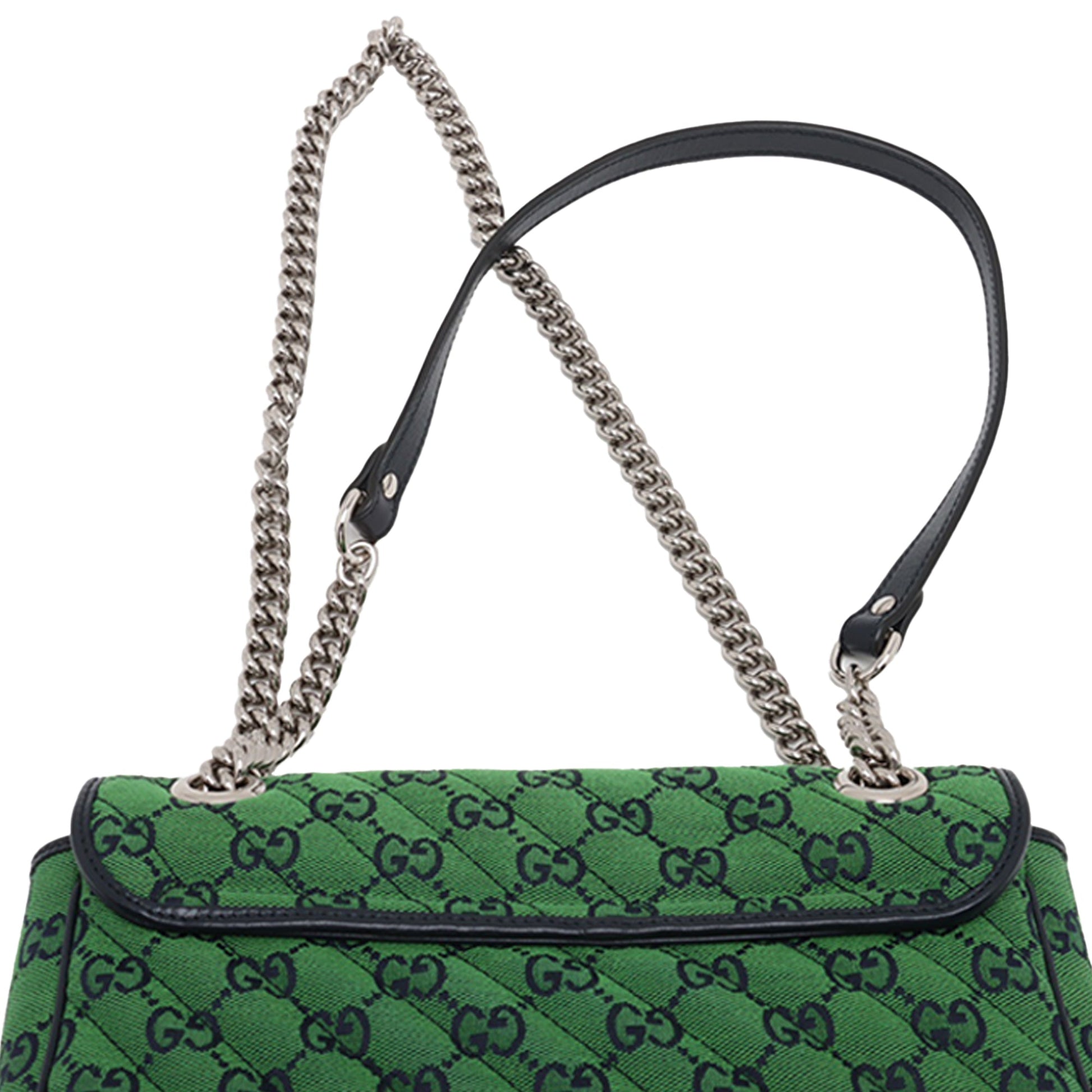 Gucci Medium GG Marmont Matelasse Diagonal GG Canvas Shoulder Bag