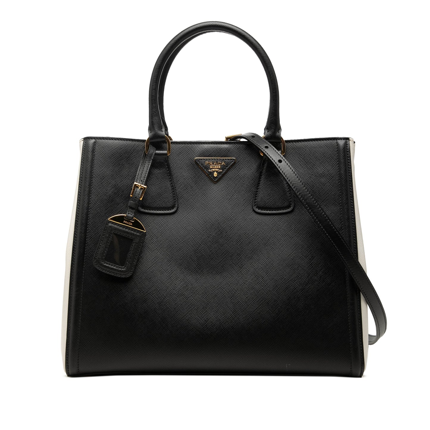 Prada Medium Bicolor Saffiano Lux Galleria Satchel