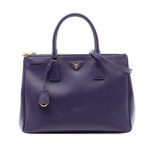 Prada Medium Saffiano Lux Galleria Double Zip Satchel