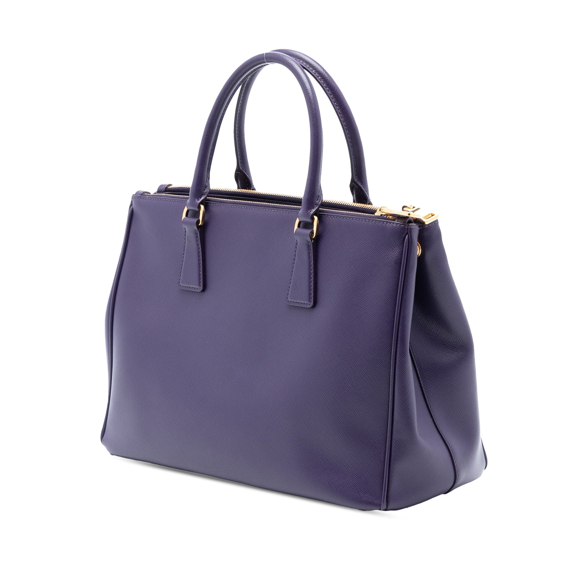 Prada Medium Saffiano Lux Galleria Double Zip Satchel