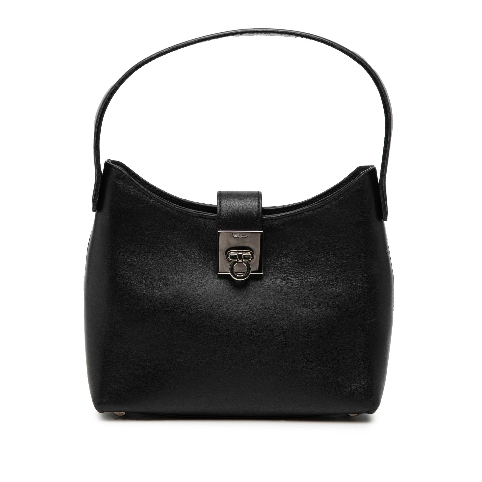 Leather Gancini Handbag