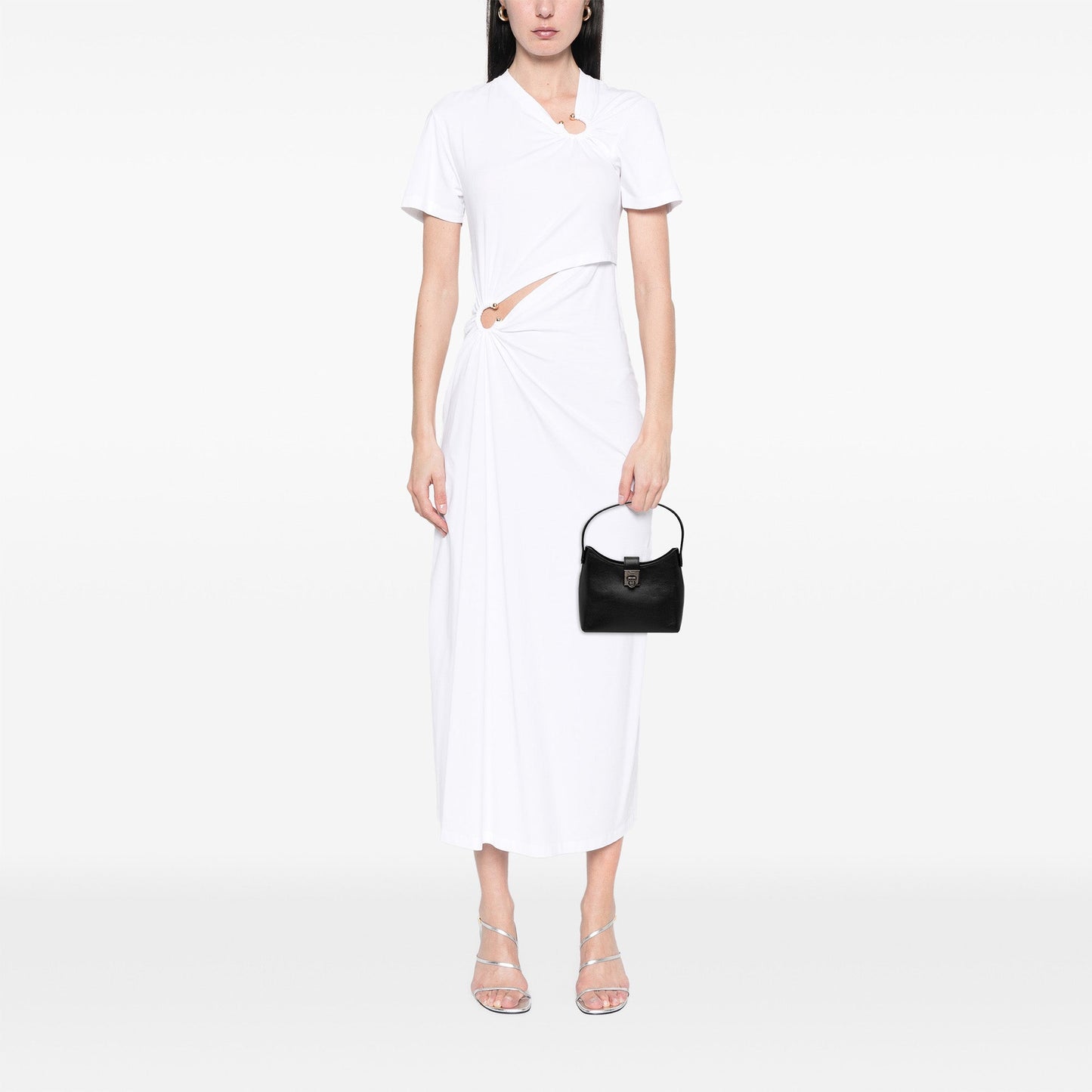 Leather Gancini Handbag