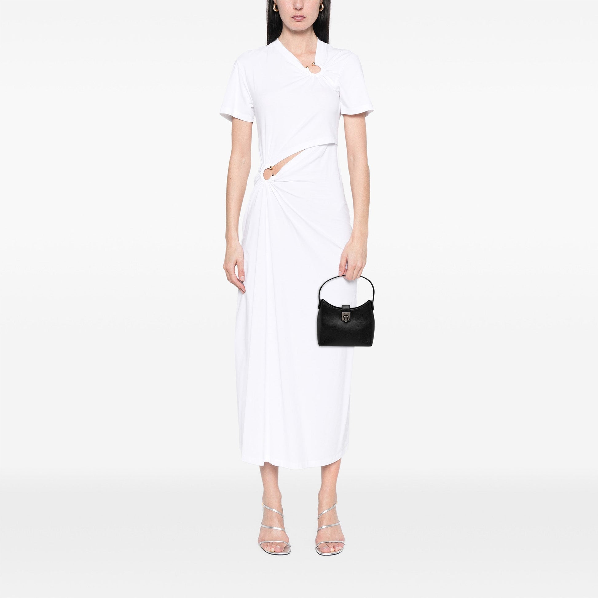 Leather Gancini Handbag