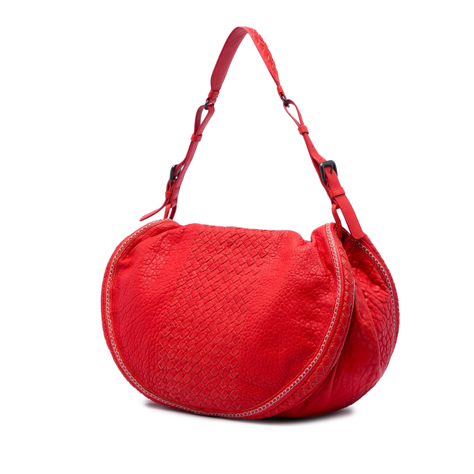 Bottega Veneta Intrecciato Trimmed Cervo Flap Bag