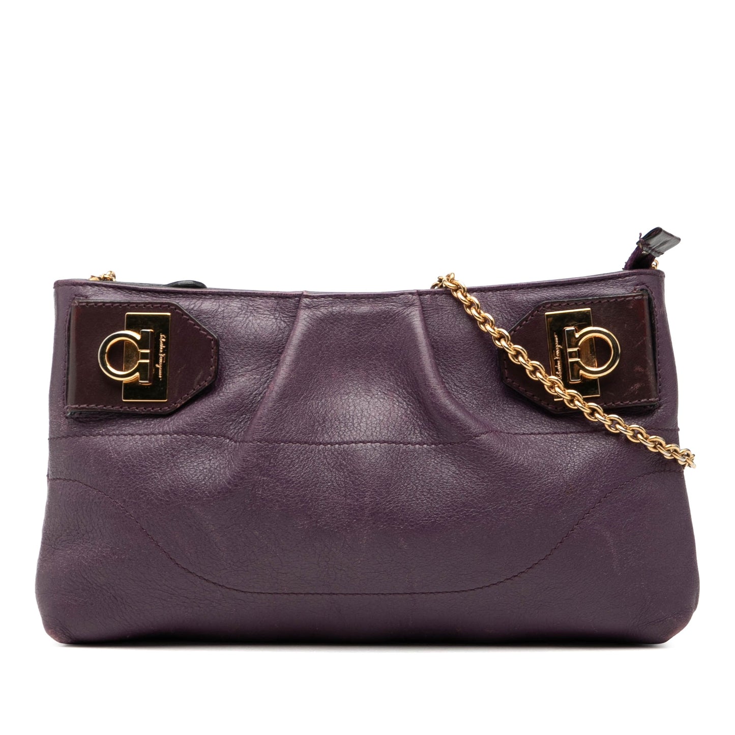 Ferragamo Leather Gancini Chain Crossbody