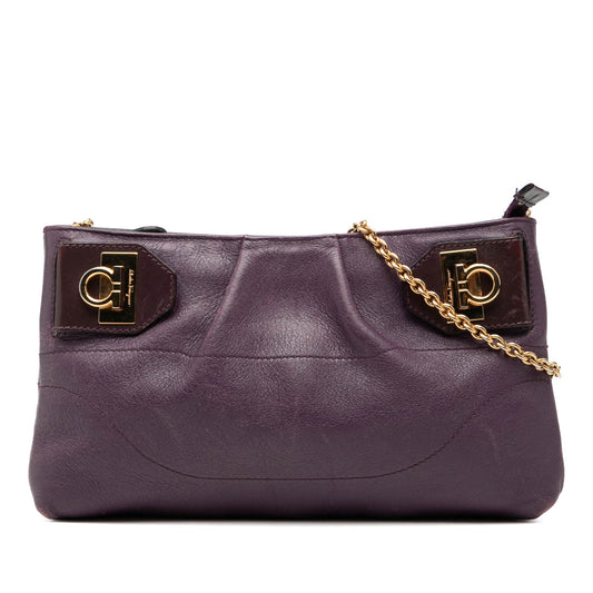 Ferragamo Leather Gancini Chain Crossbody