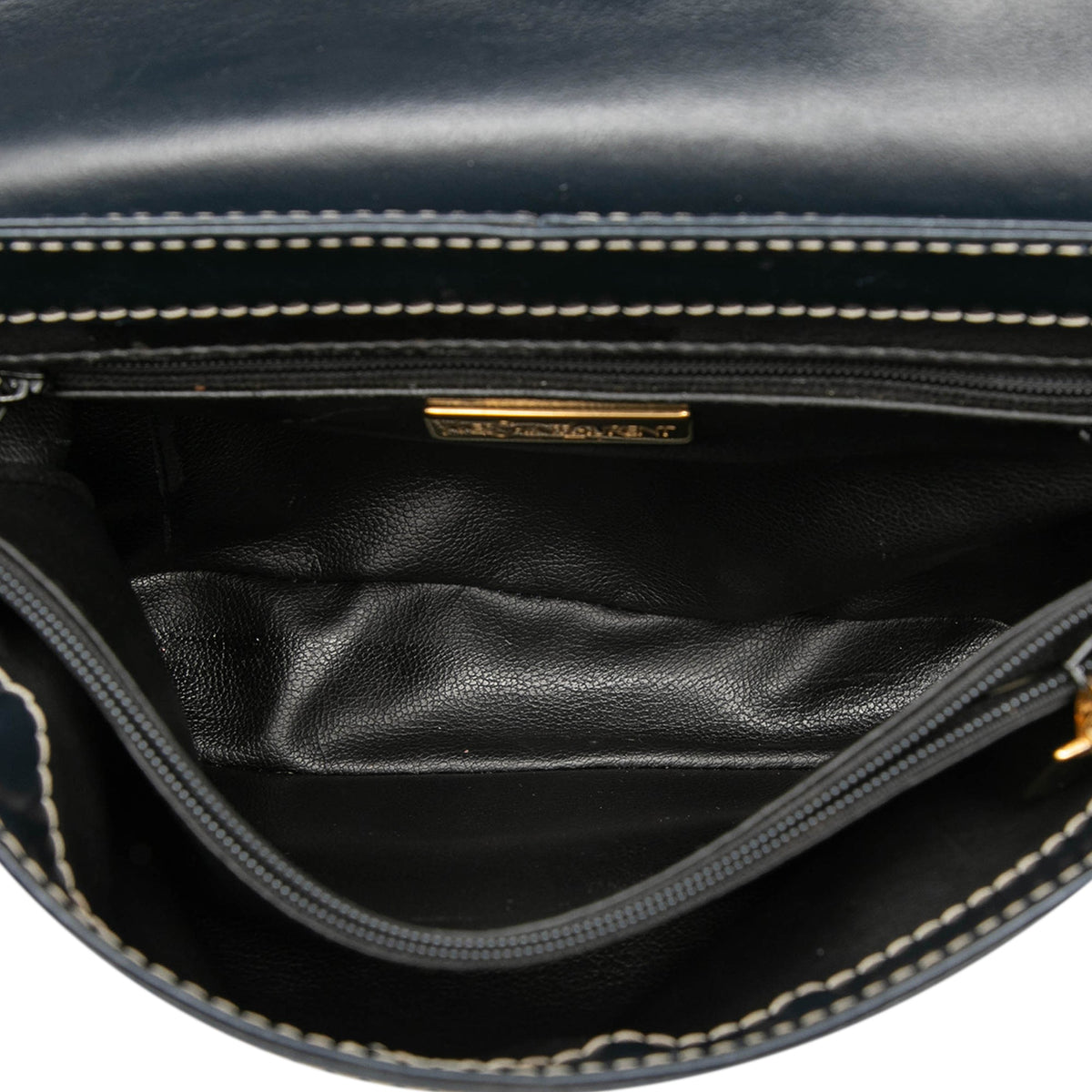 Saint Laurent Leather Y Cutout Flap Crossbody