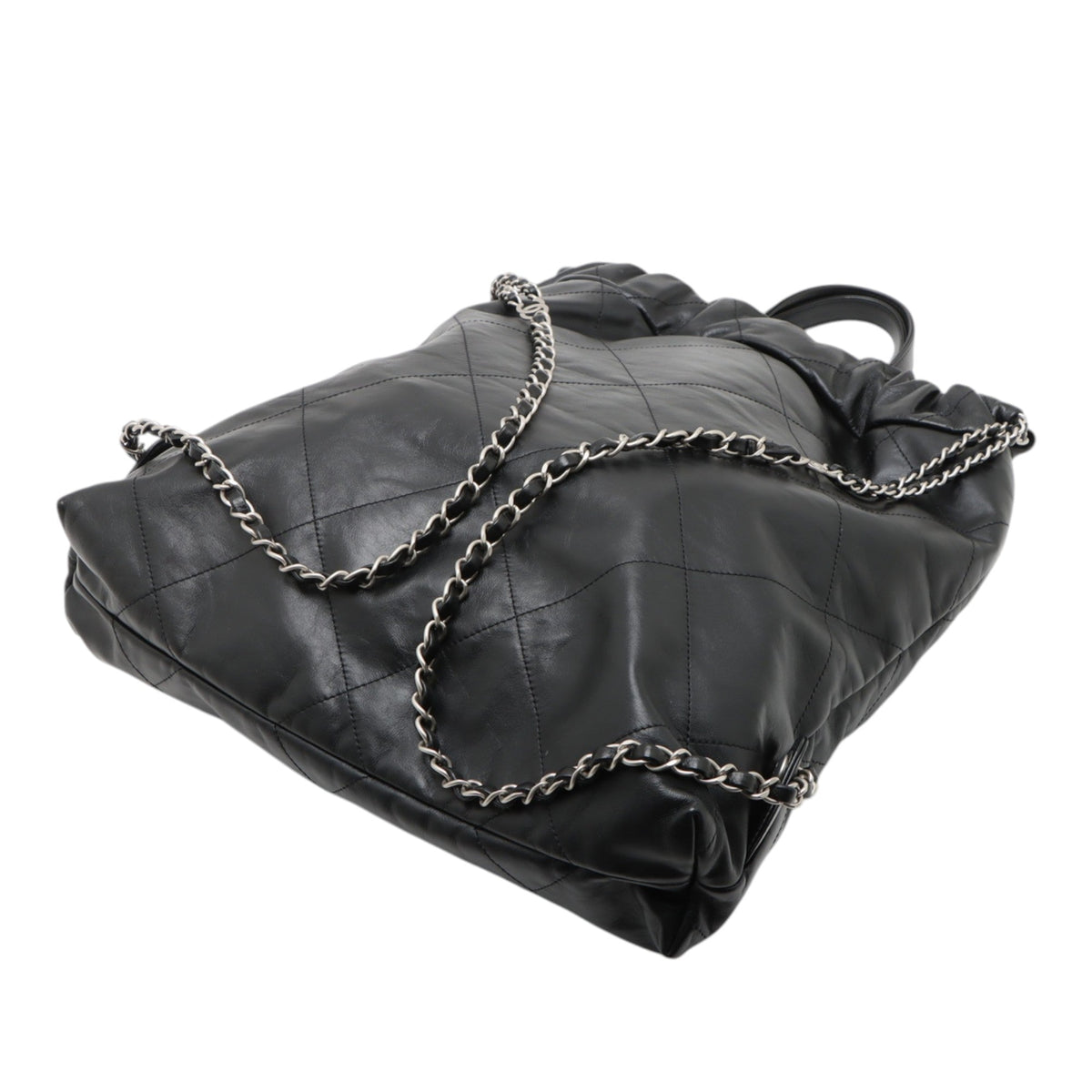 Chanel Large Quilted Shiny Calfskin 22 Backpack
