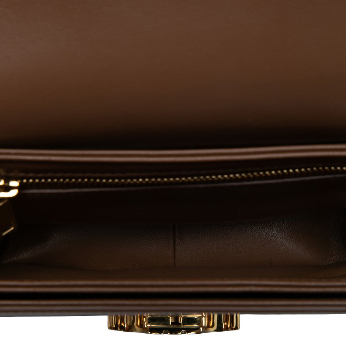 Celine Teen Shiny Calfskin Triomphe Crossbody — Brown